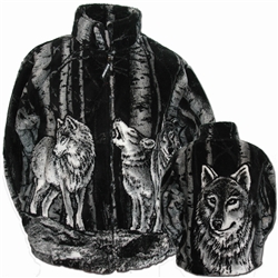 Timber Wolf Adult Fleece Jacket